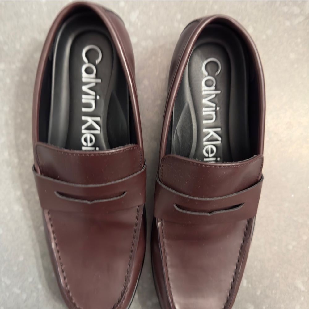 Calvin Klein Men's Crispo Slip-on Dress Loafer BORDEAUX - Picture 5 of 12